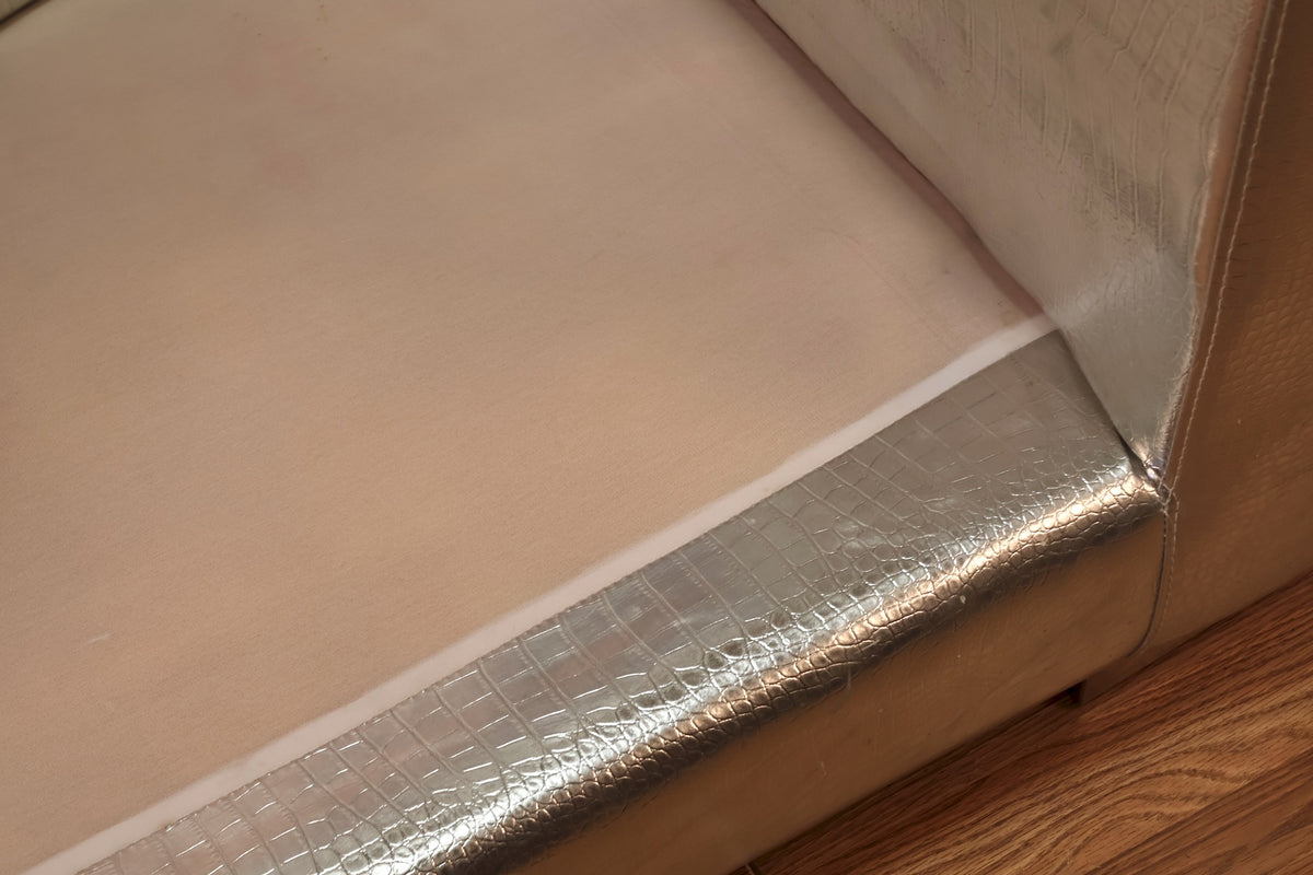 Large Silver Alligator Club Chair - ONLINE ONLY