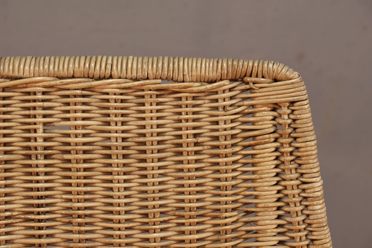 Mid Century Wicker & Iron Side Chair