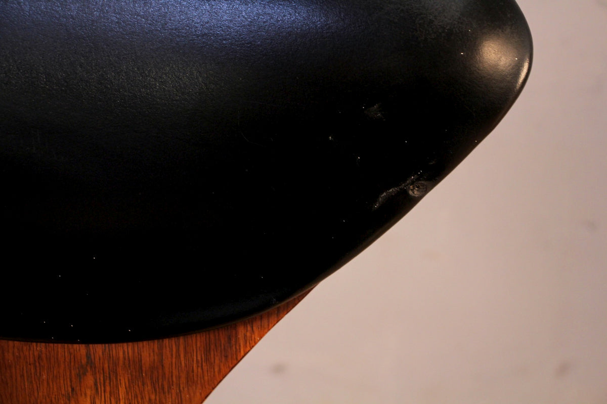 Norman Cherner Bentwood & Black Leather Side Chair