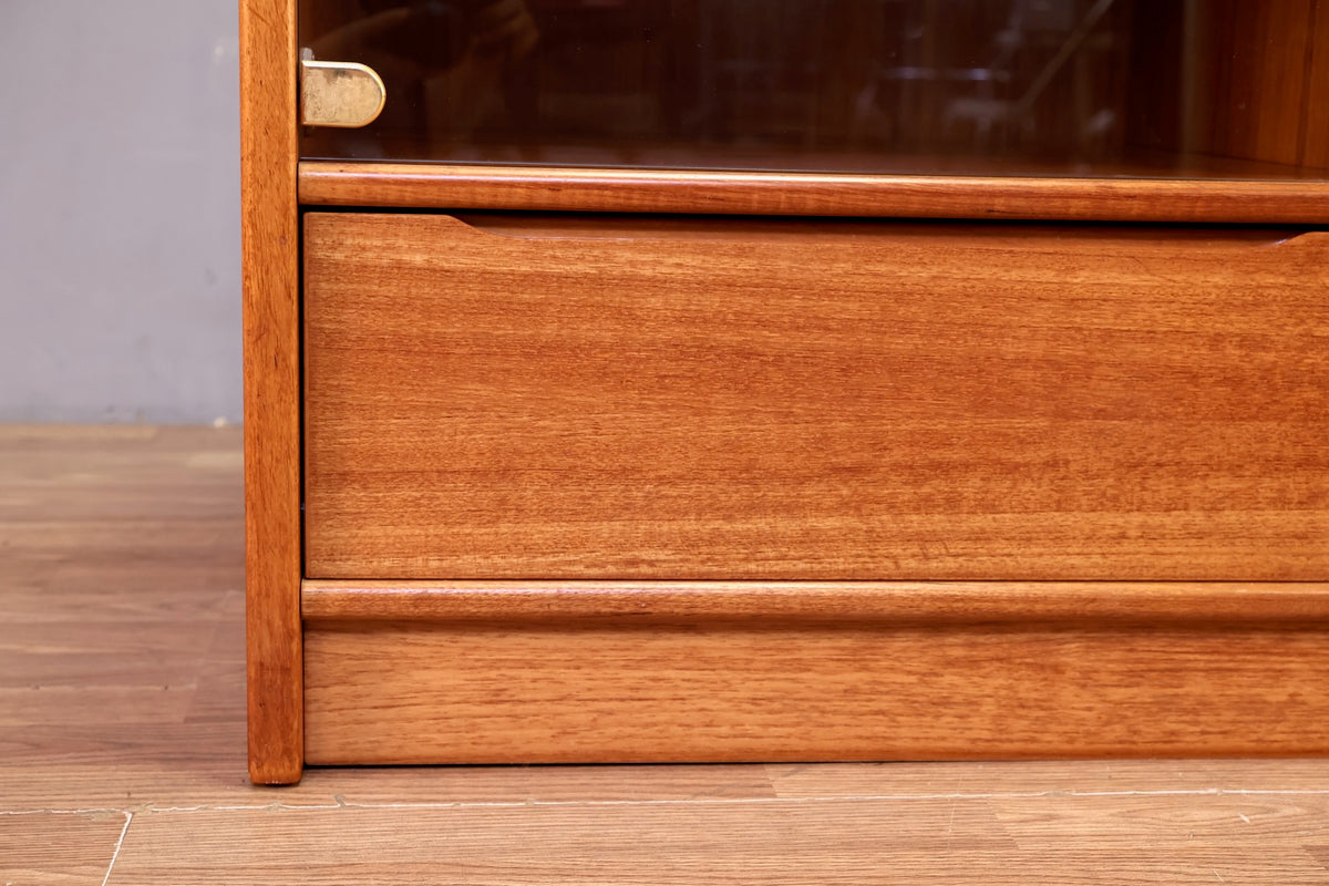 Danish Teak & Glass Mini Credenza