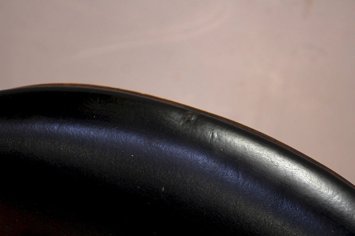 Norman Cherner Bentwood & Black Leather Side Chair