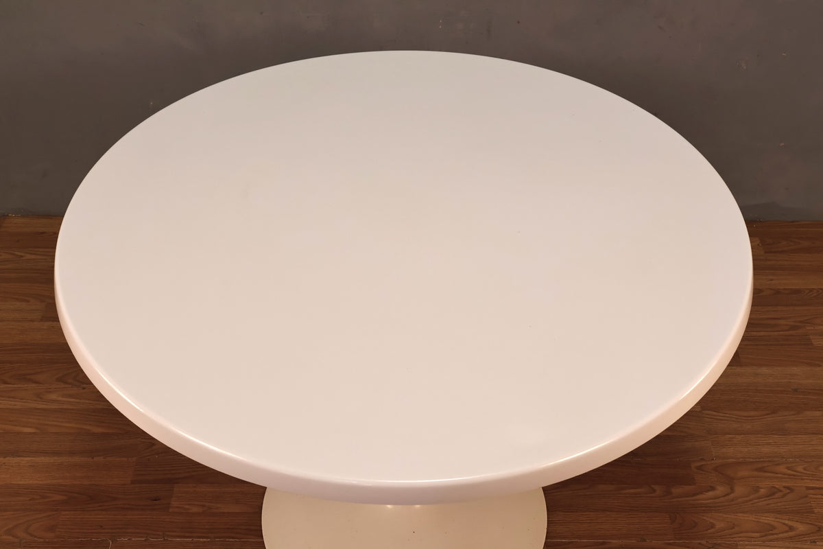 White Metal Tulip Dining Table - ONLINE ONLY