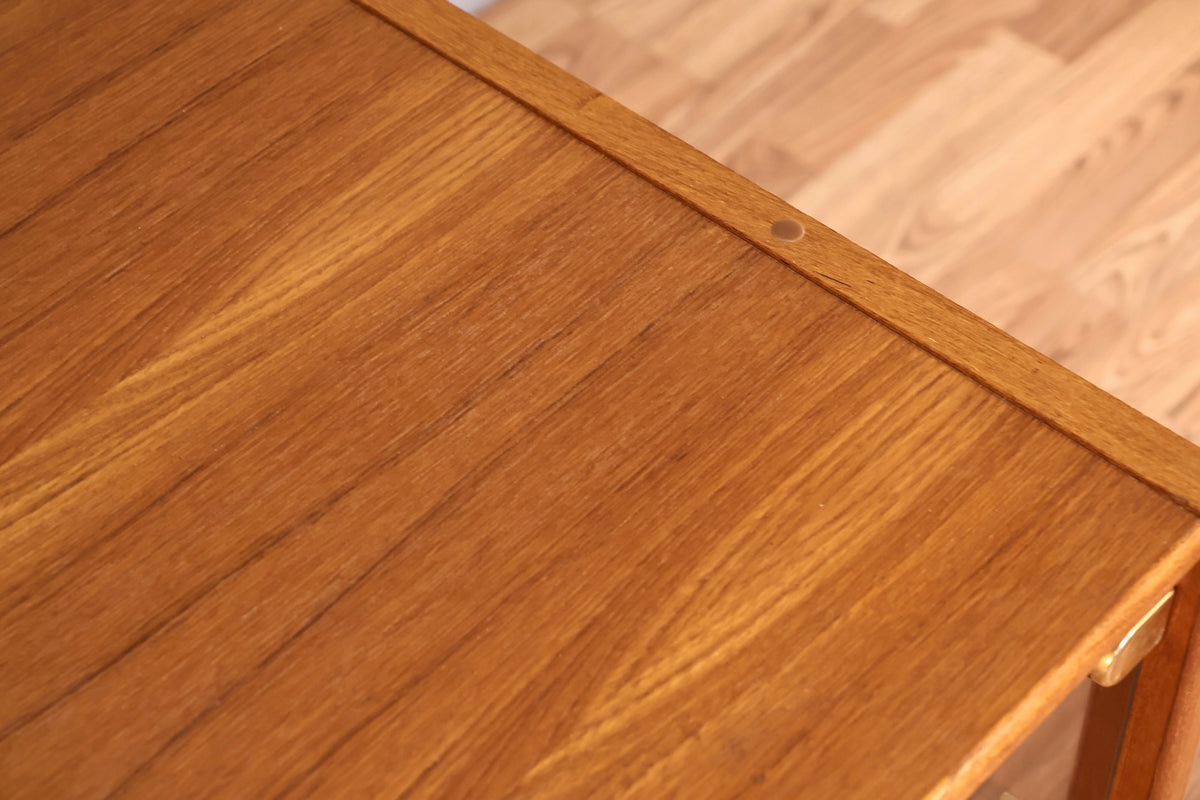 Danish Teak & Glass Mini Credenza