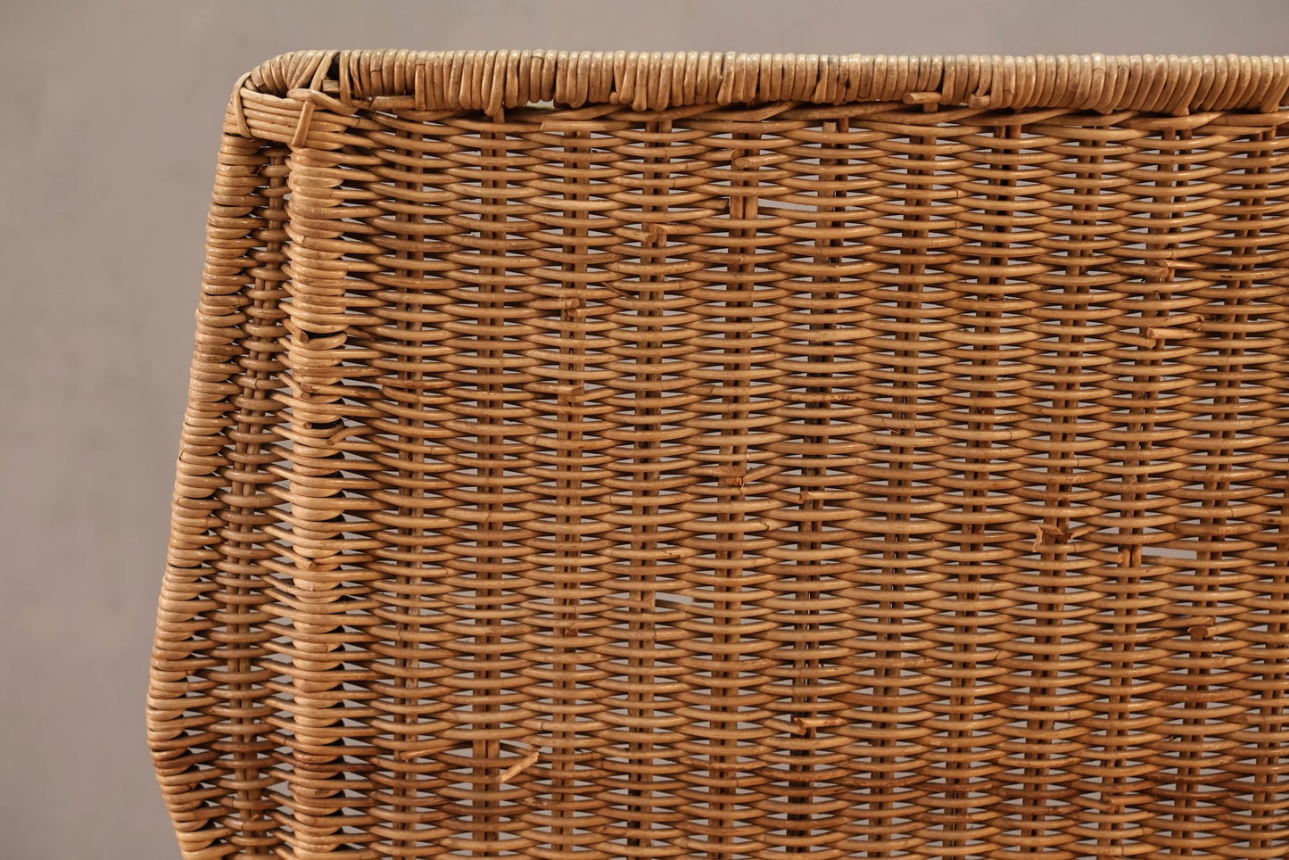 Mid Century Wicker & Iron Side Chair