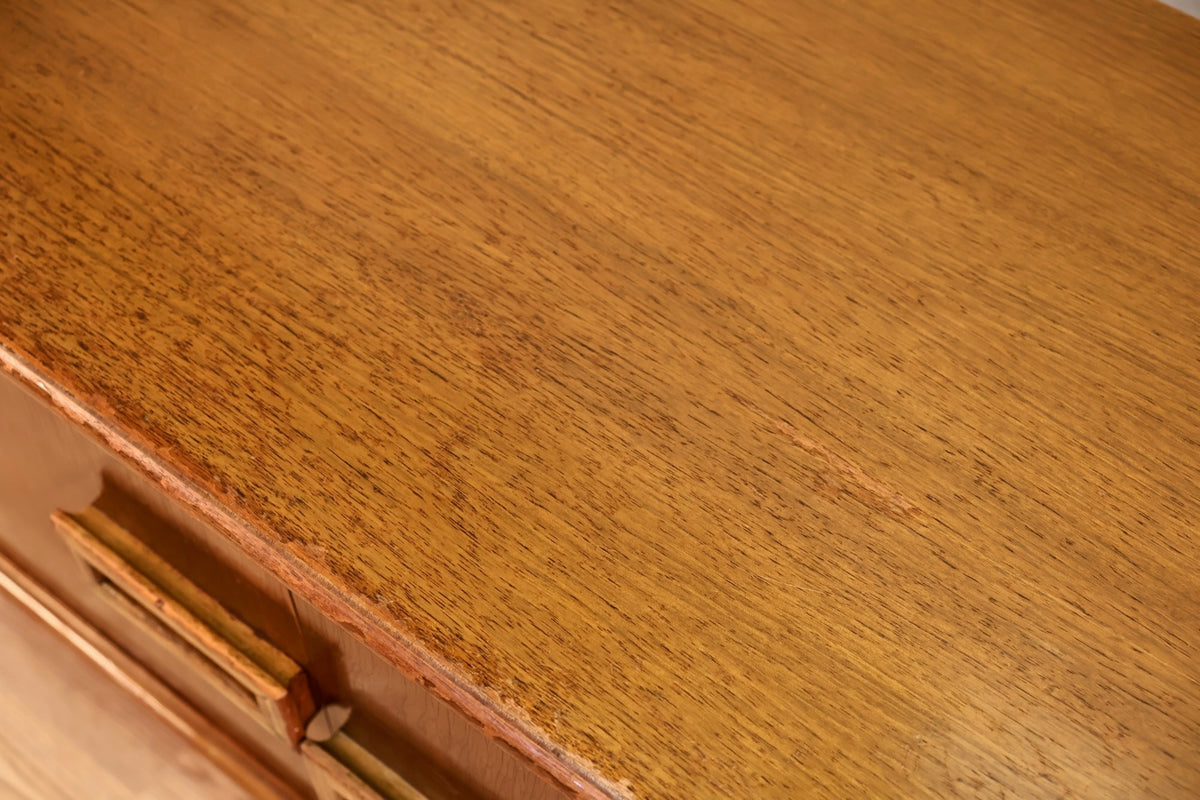 Mid Century Walnut 2-Door Mini Credenza