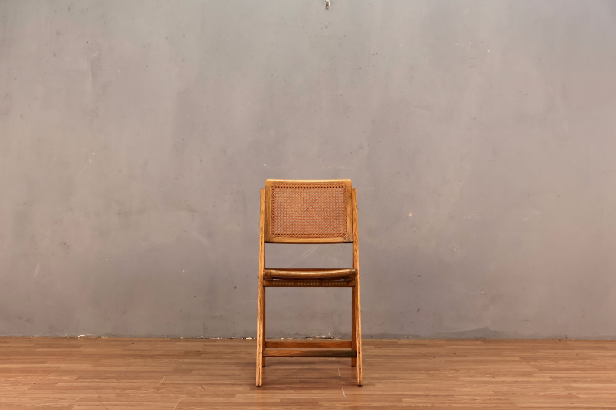 Wood & Cane Folding Chair