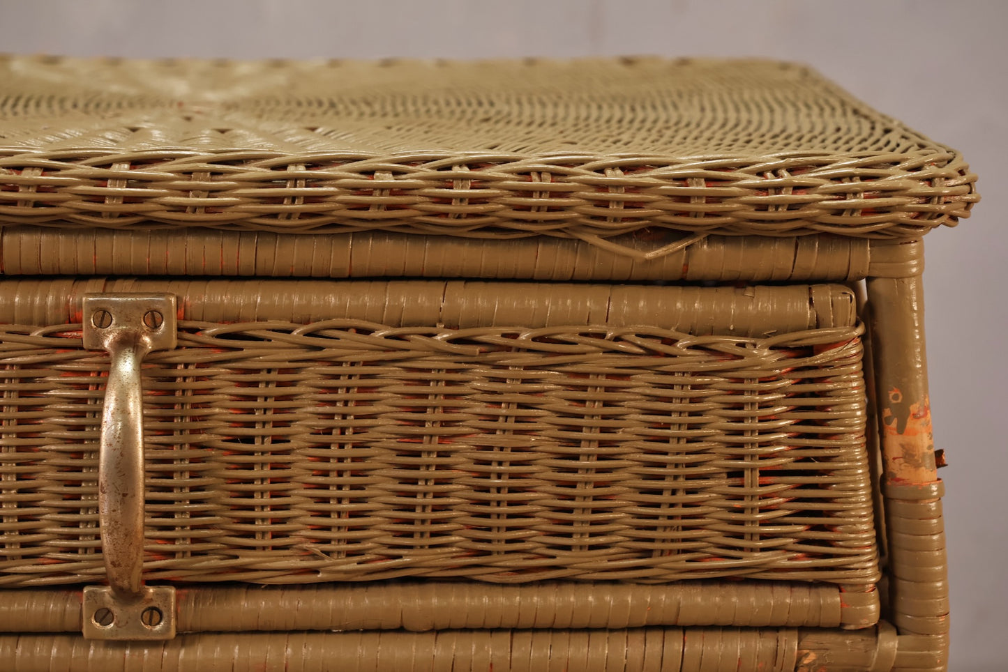 Olive Wicker 2-Drawer End Table - ONLINE ONLY