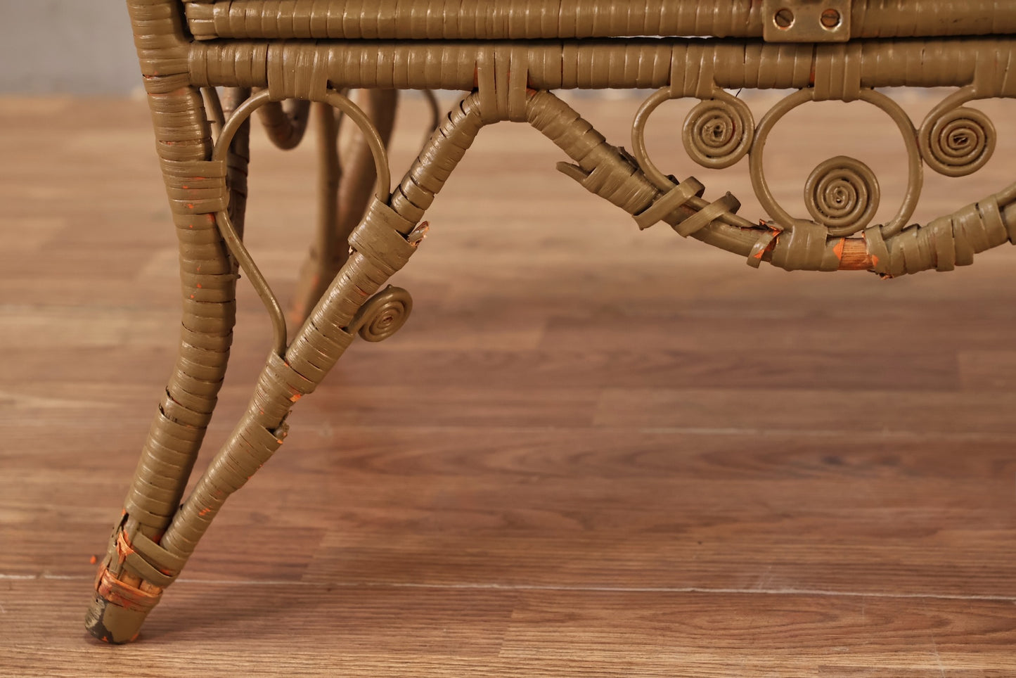 Olive Wicker 2-Drawer End Table - ONLINE ONLY