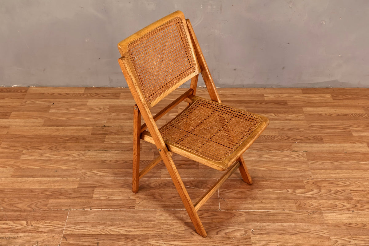 Wood & Cane Folding Chair
