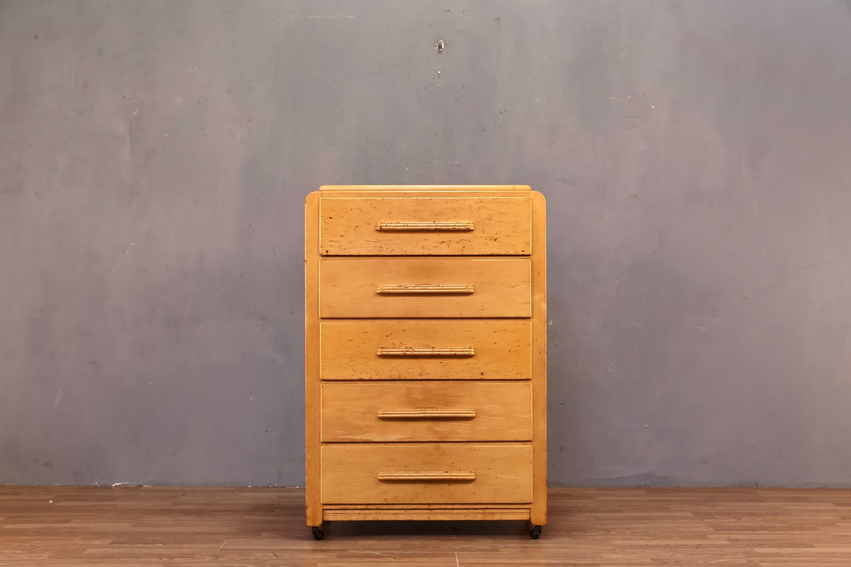 Compact Deco 5-Drawer Dresser