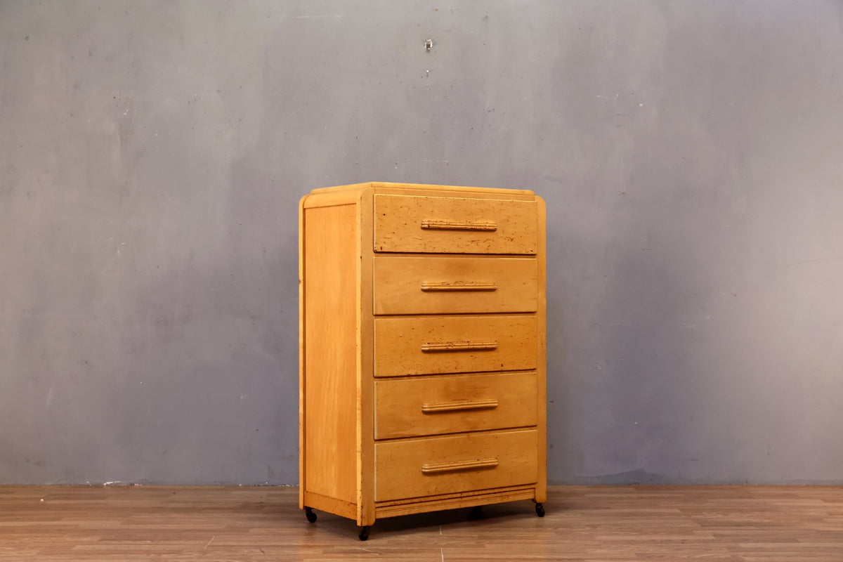 Compact Deco 5-Drawer Dresser