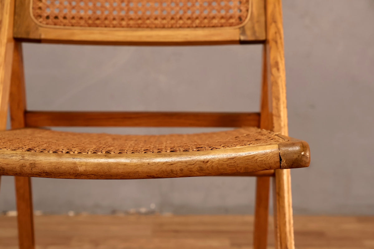 Wood & Cane Folding Chair