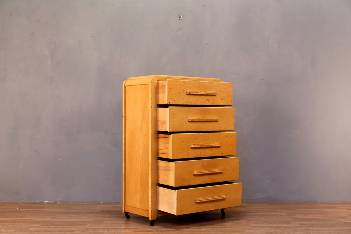 Compact Deco 5-Drawer Dresser