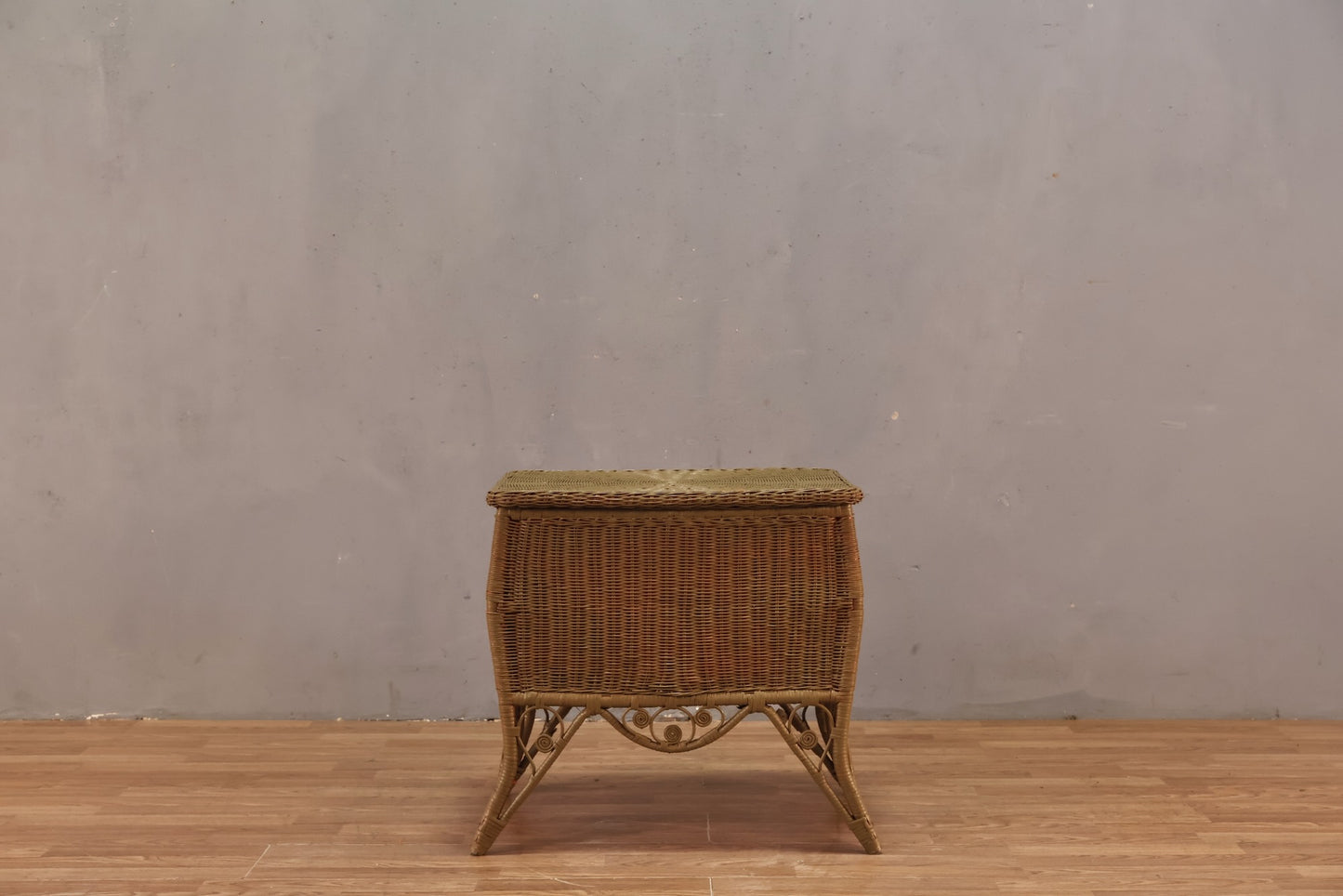 Olive Wicker 2-Drawer End Table - ONLINE ONLY