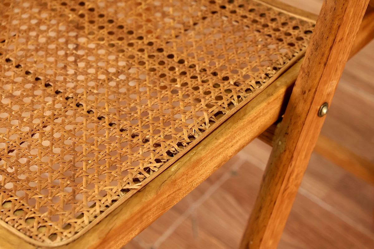 Wood & Cane Folding Chair