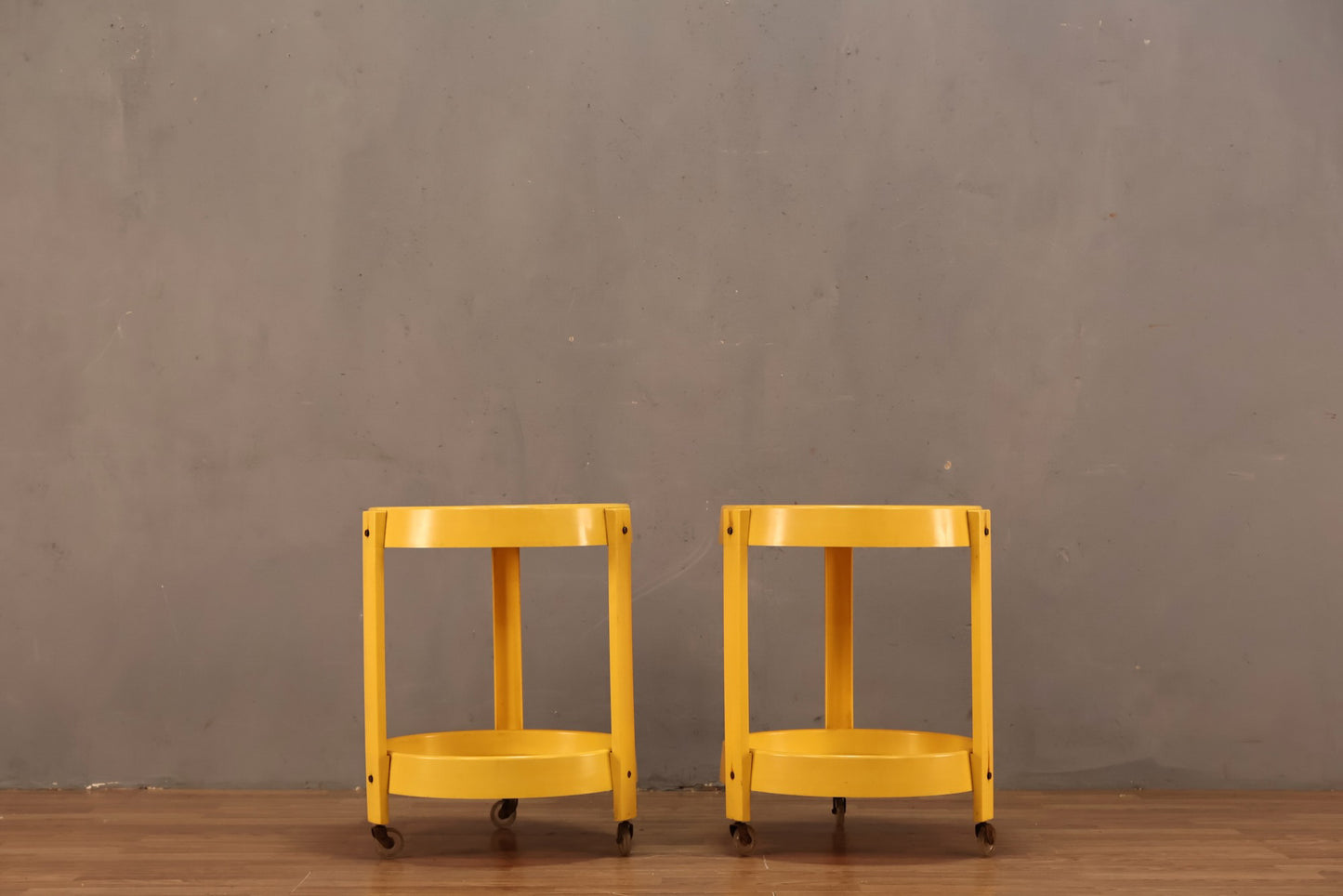 Yellow Plastic Rolling Caddy