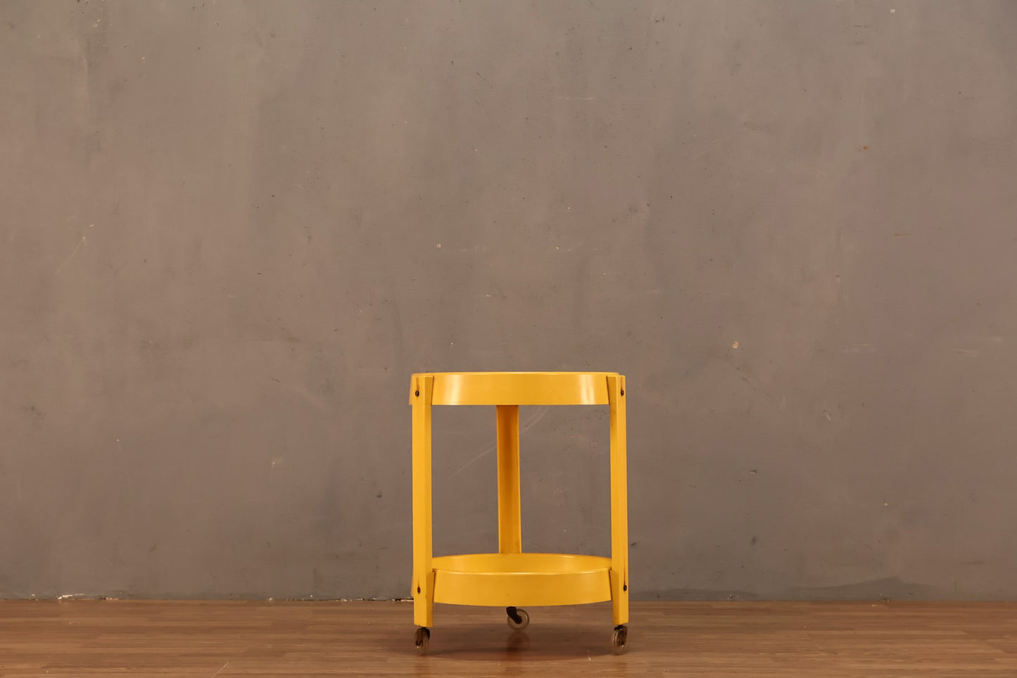 Yellow Plastic Rolling Caddy
