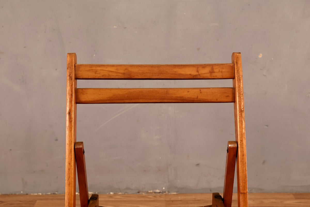 Rustic Slatted Folding Chair