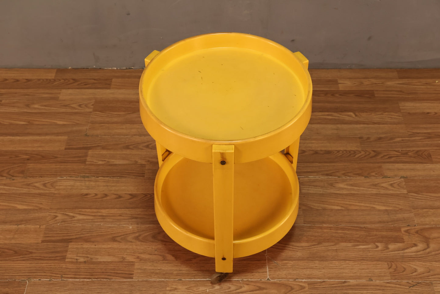 Yellow Plastic Rolling Caddy