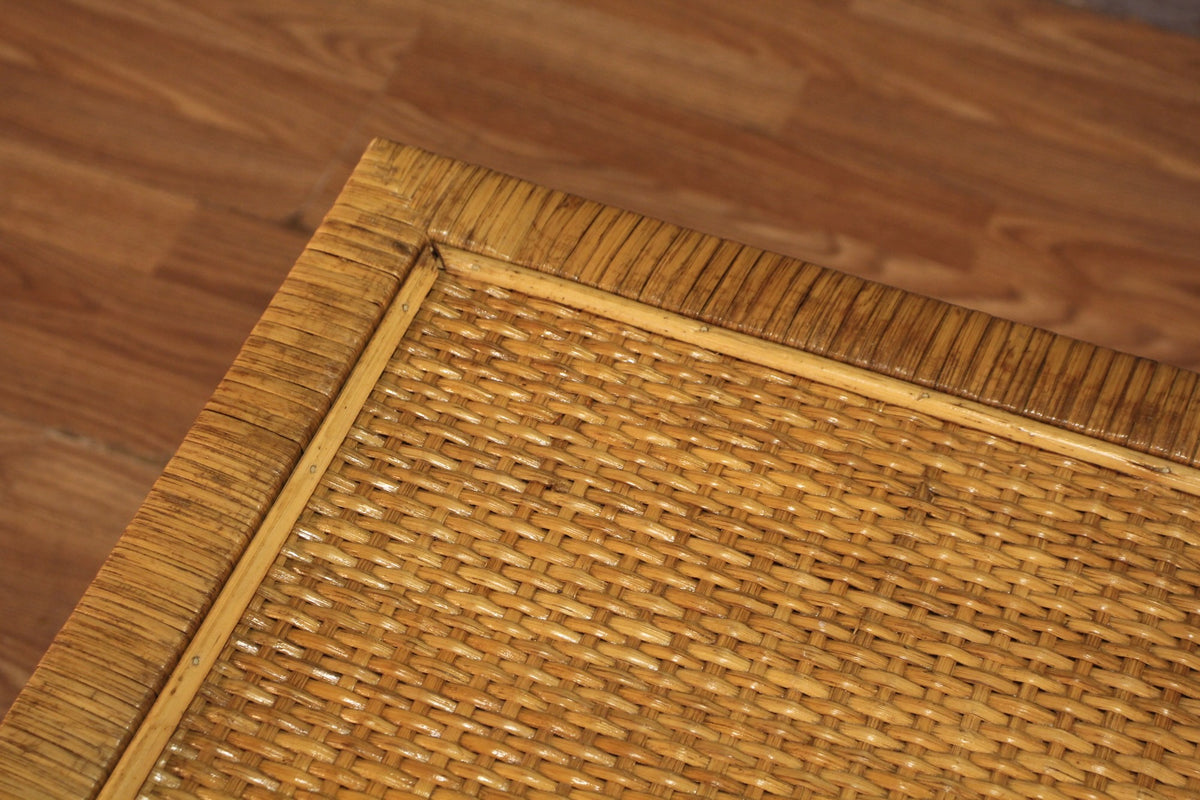 Blonde Rattan 1-Drawer Nightstand B
