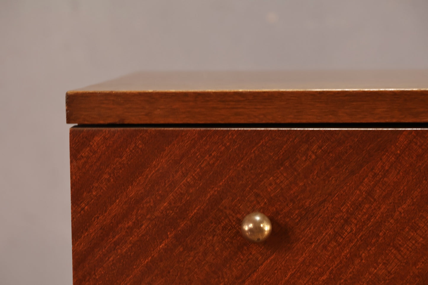 Compact Mid Century Drop-Front Bar Cabinet