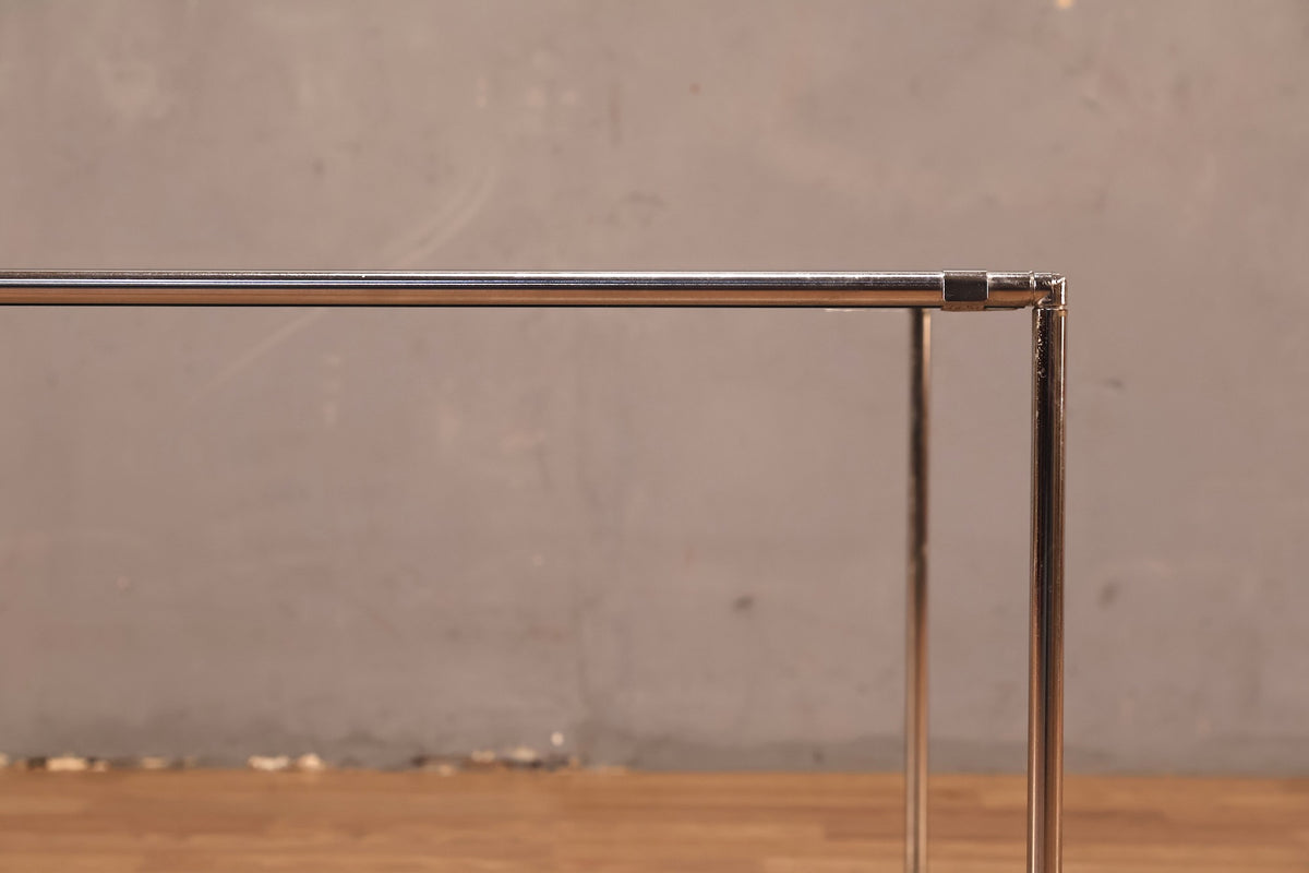 Minimalist Chrome & Glass Coffee Table
