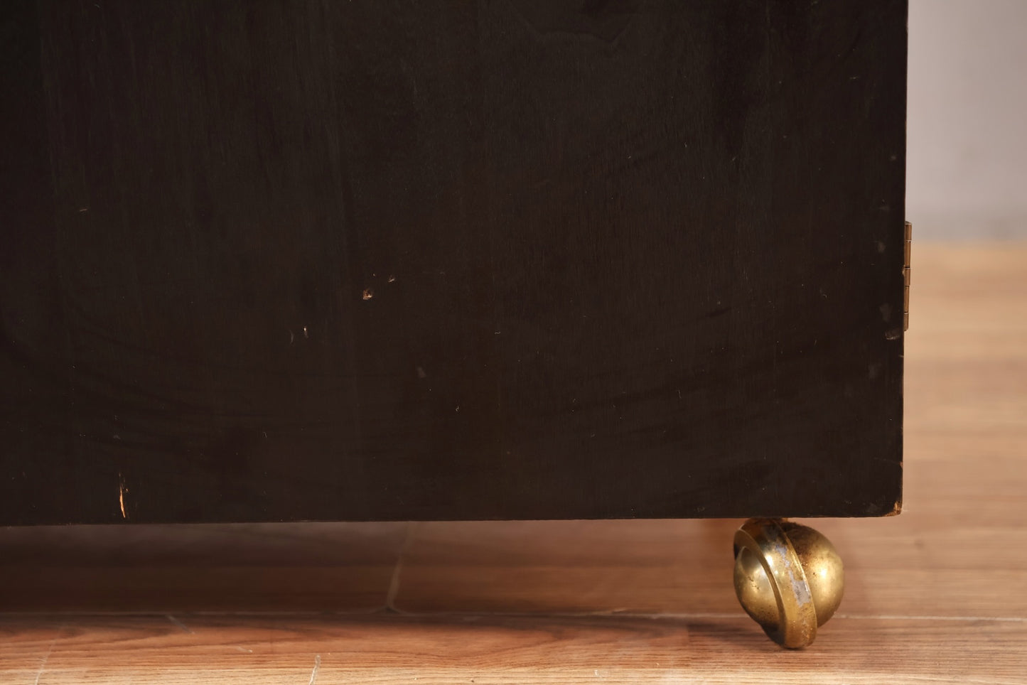 Compact Mid Century Drop-Front Bar Cabinet