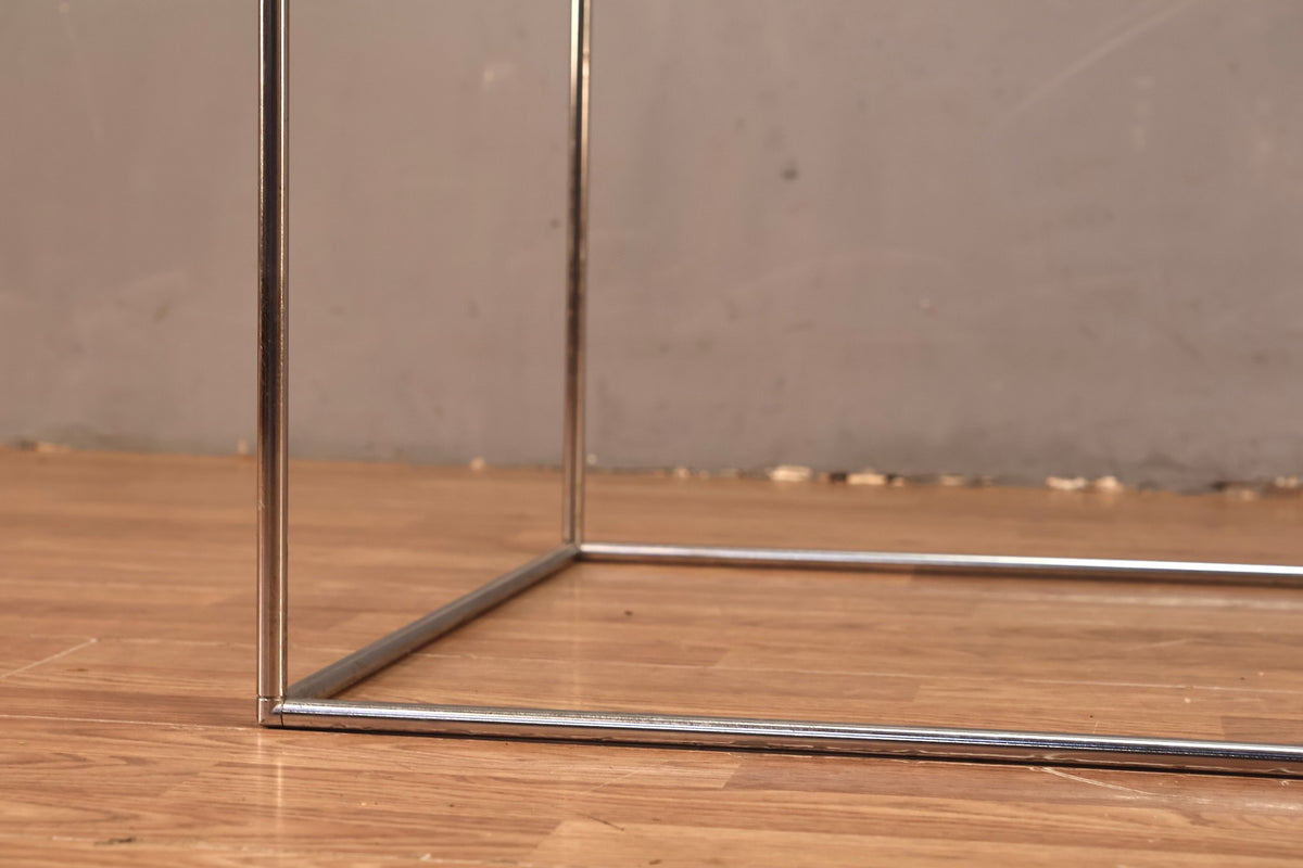 Minimalist Chrome & Glass Coffee Table