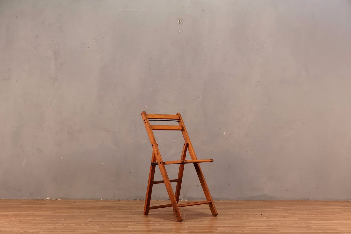 Slim Rustic Folding Chair