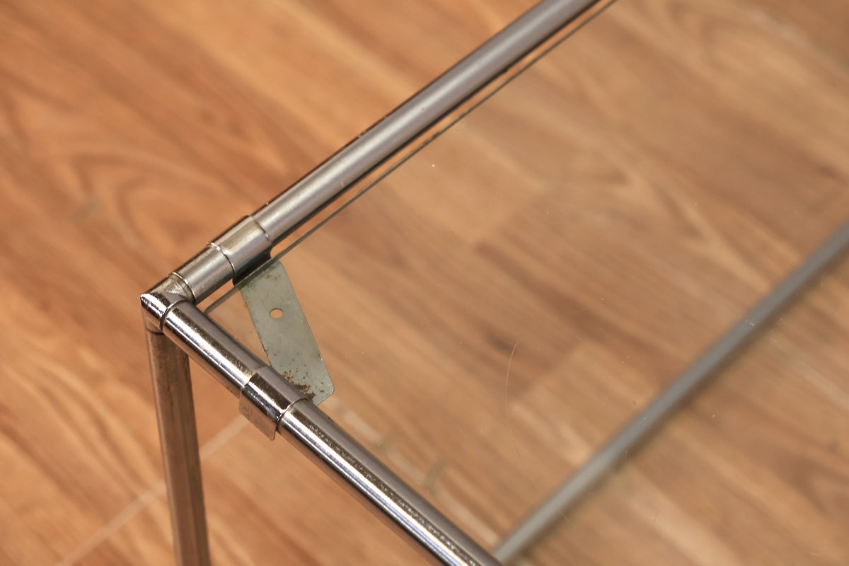 Minimalist Chrome & Glass Coffee Table