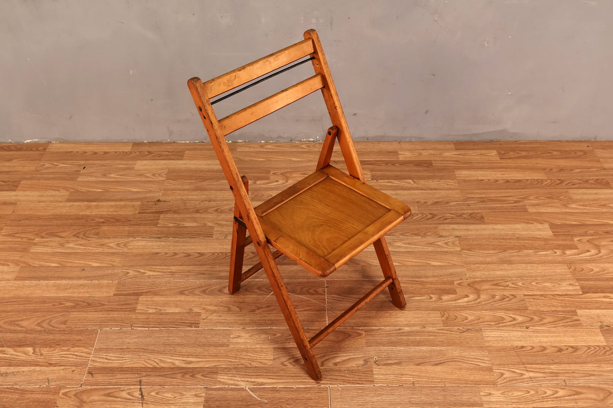 Slim Rustic Folding Chair