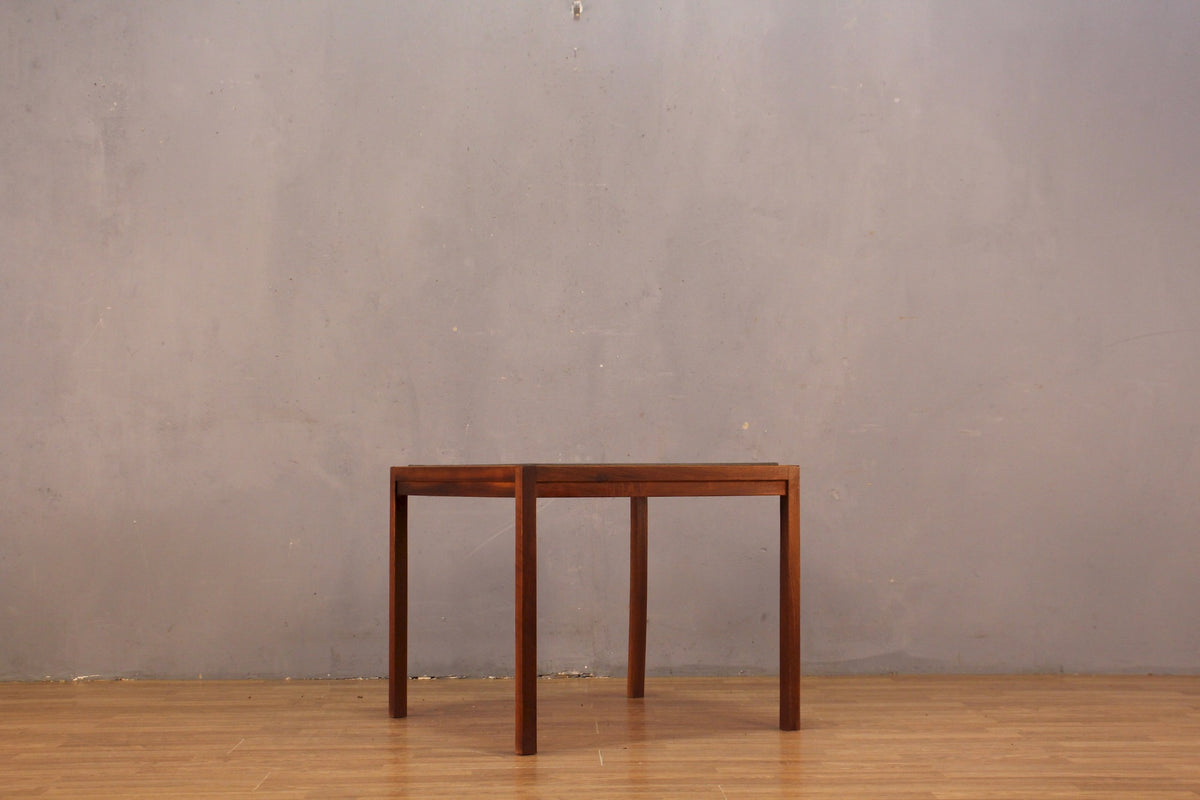 Mid Century Walnut & Tile End Table