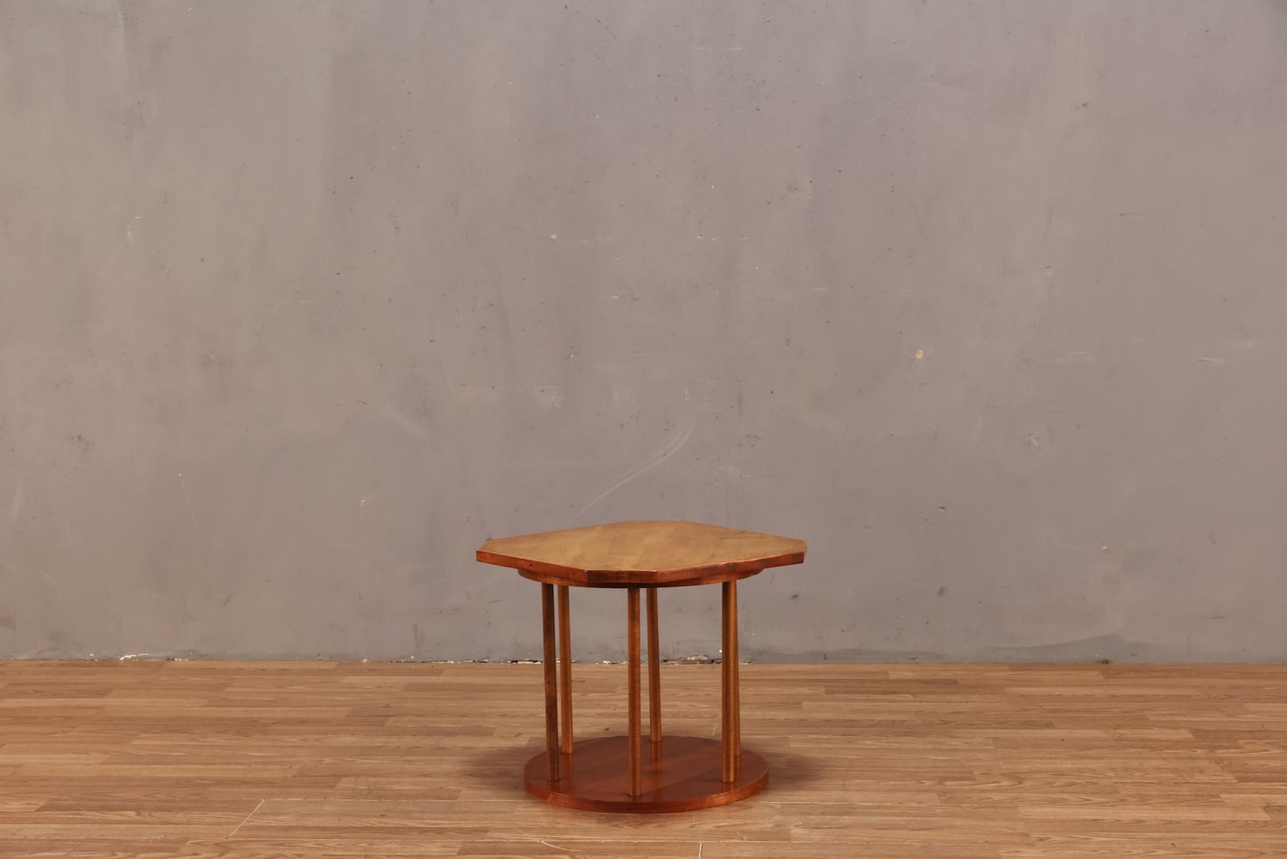 Geometric Wooden Side Table - ONLINE ONLY
