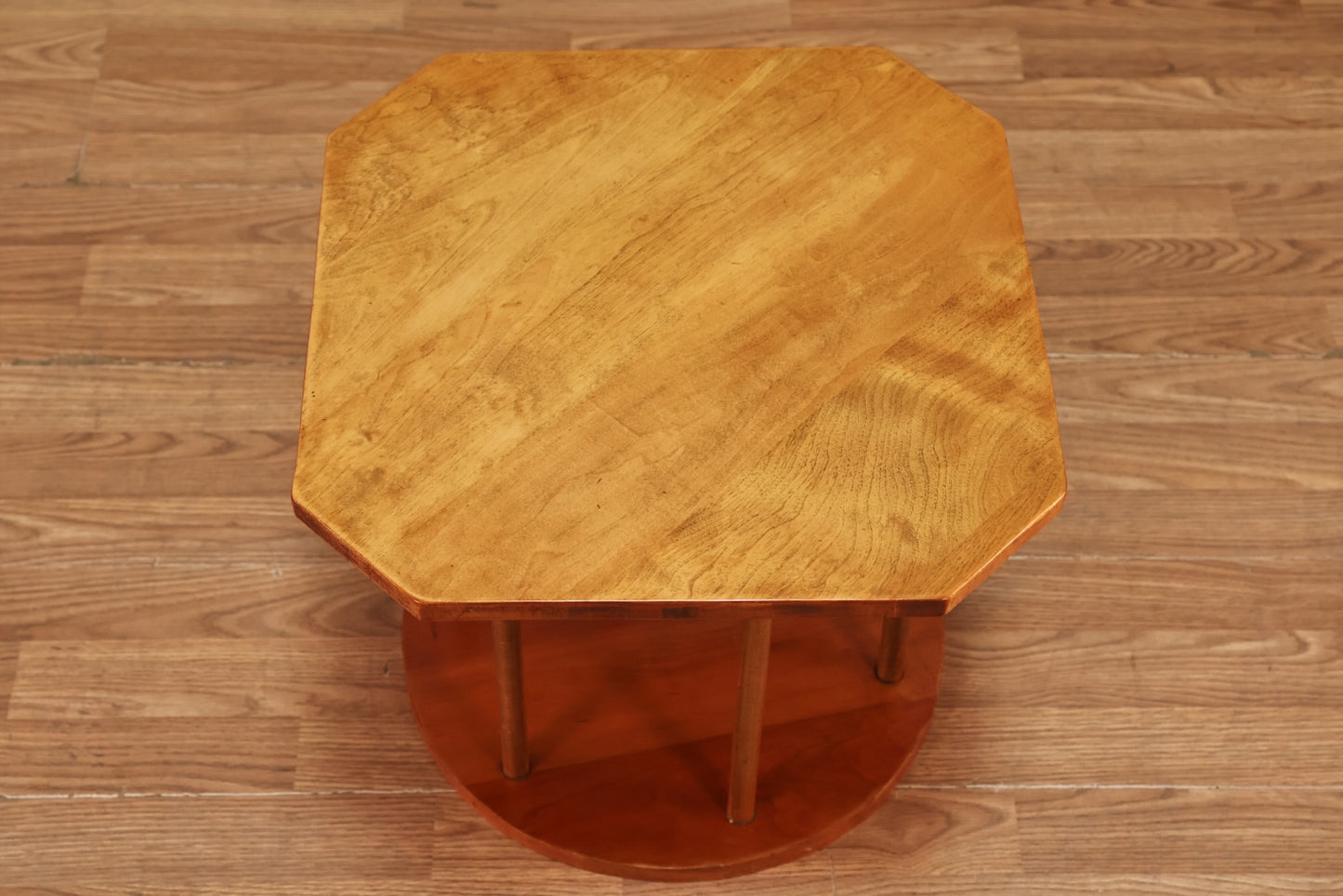 Geometric Wooden Side Table - ONLINE ONLY