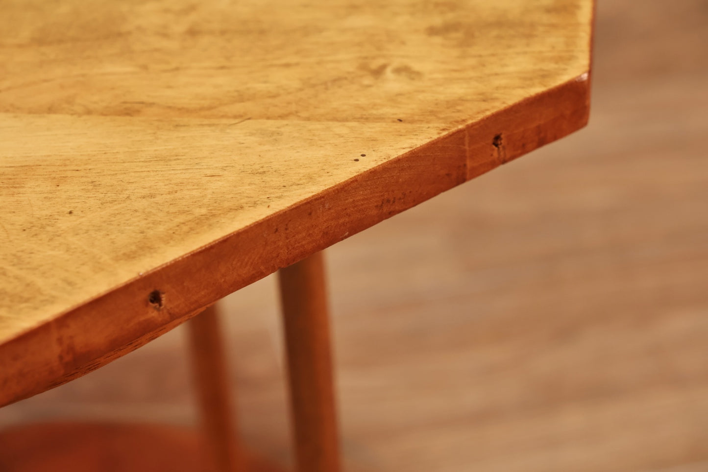 Geometric Wooden Side Table - ONLINE ONLY