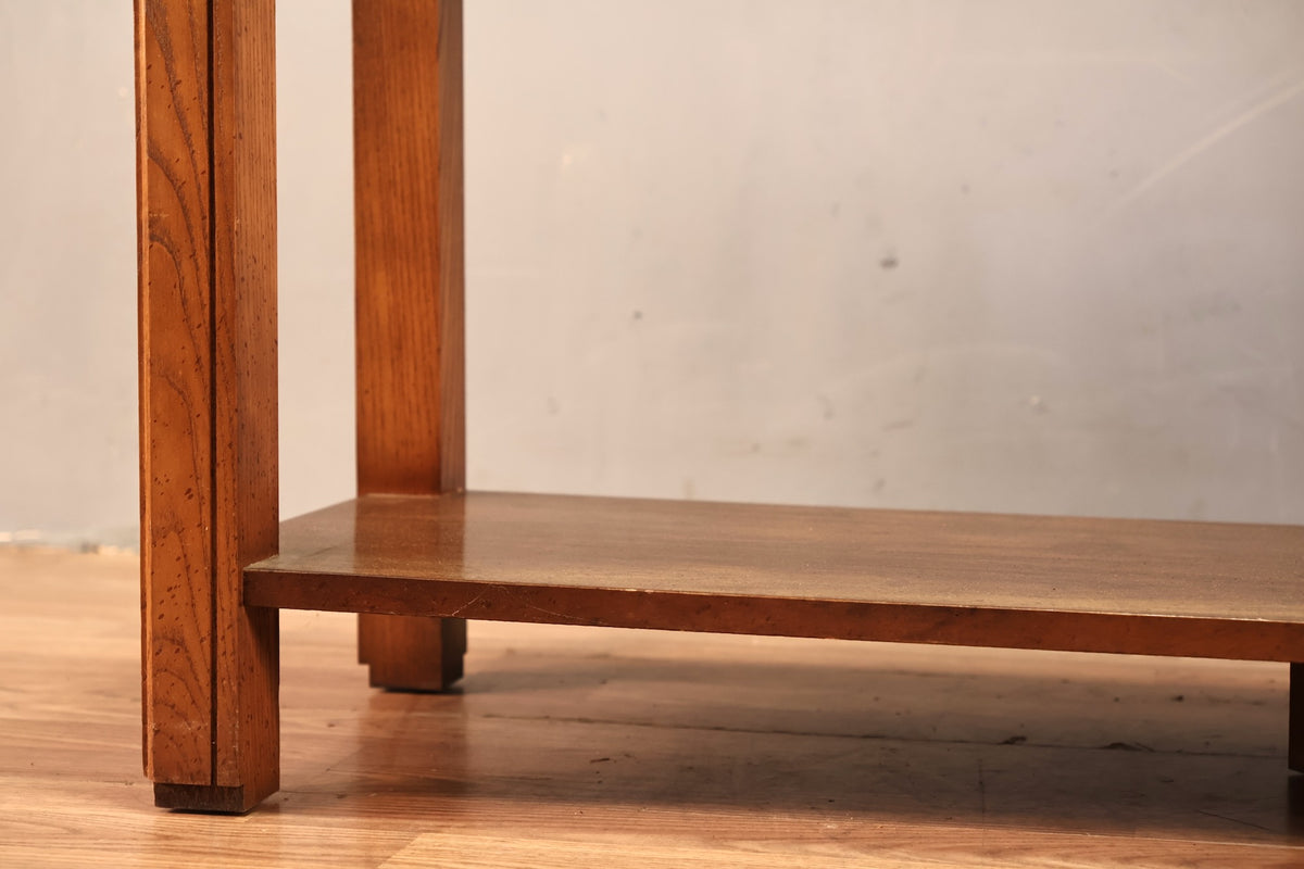Oak & Smoked Glass Console Table - ONLINE ONLY