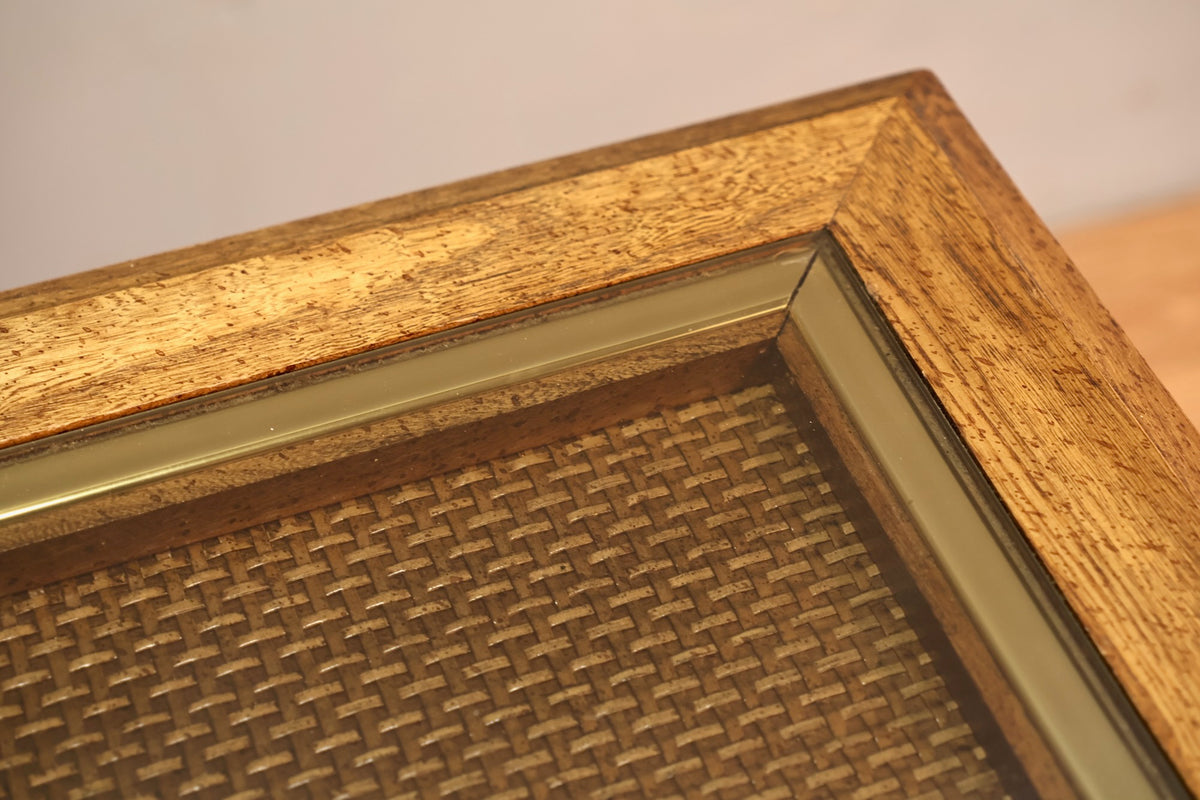 Oak & Smoked Glass Console Table - ONLINE ONLY