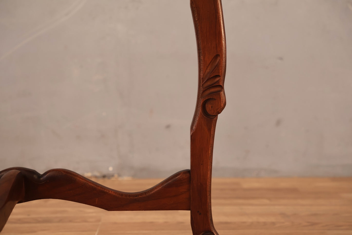 Petite Carved Demilune Side Table