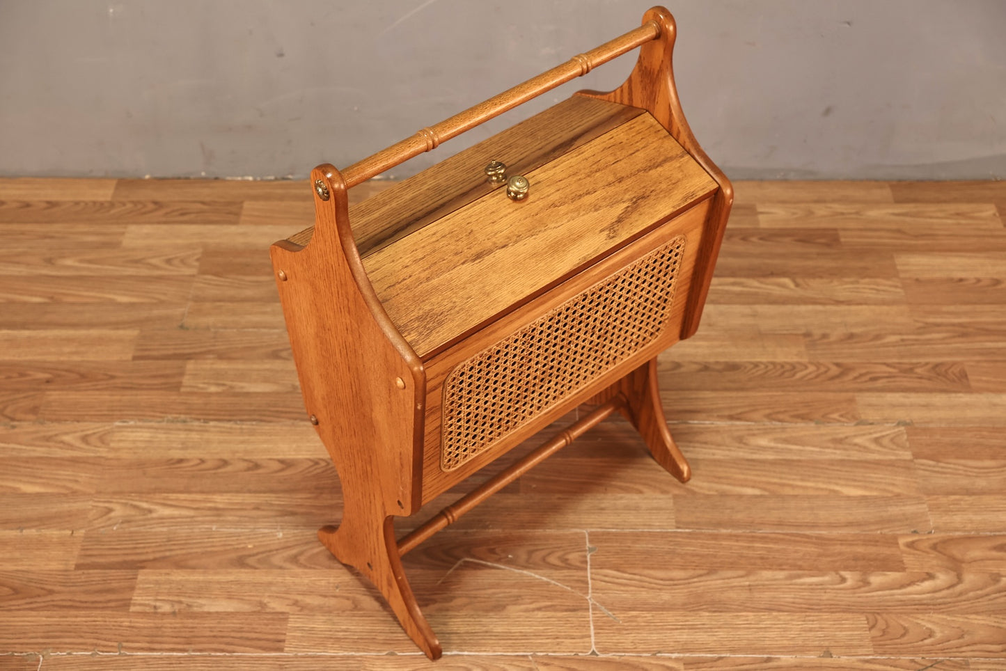 Oak & Cane Magazine Caddy