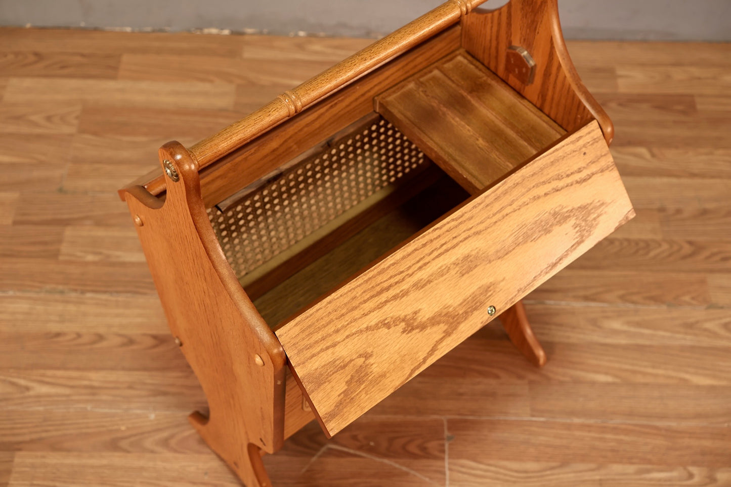 Oak & Cane Magazine Caddy