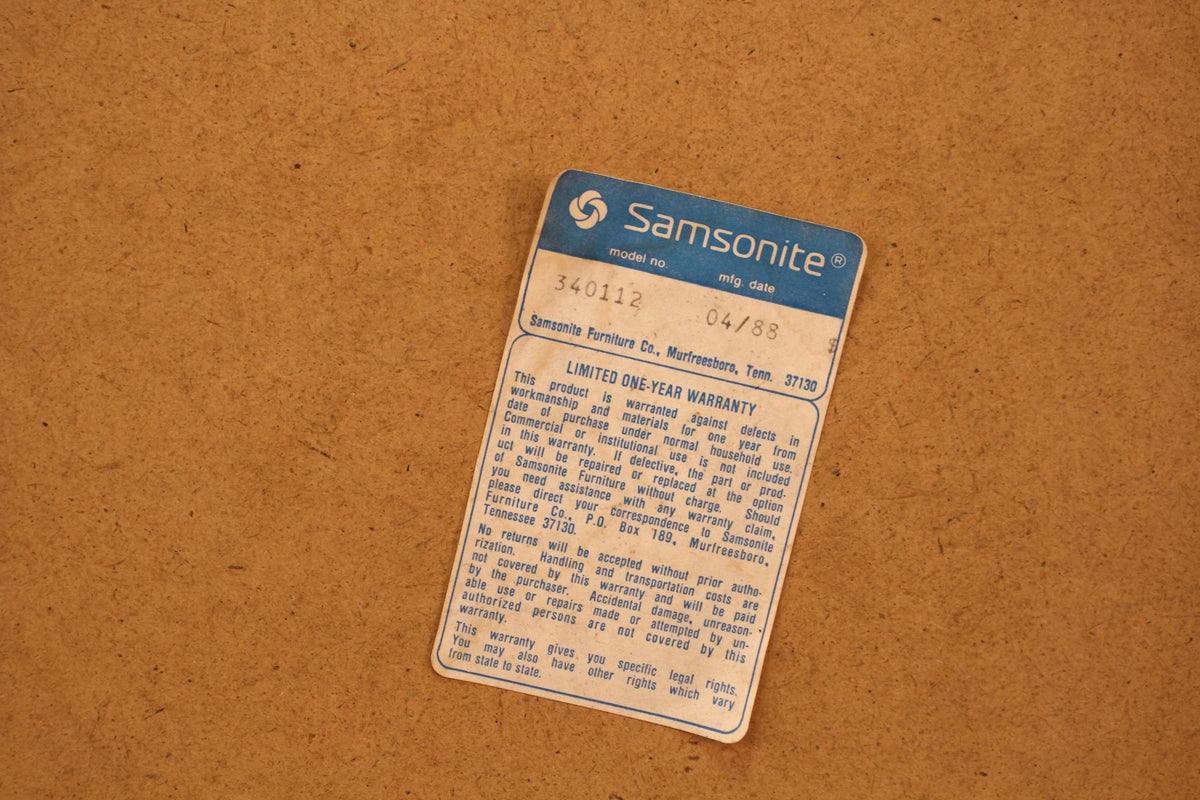 Mid Century Samsonite Folding Card Table