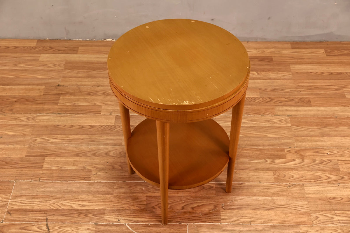 Simple Round 2-Tier Side Table