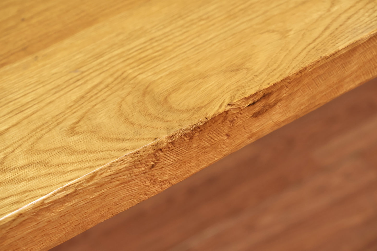 Large Oak & Tile Hairpin-Leg Dining Table - ONLINE ONLY