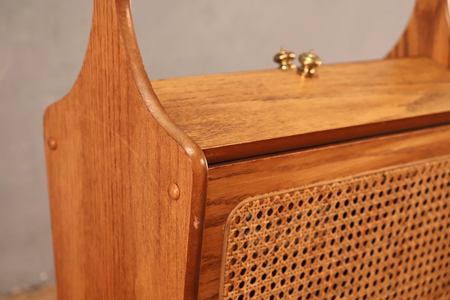 Oak & Cane Magazine Caddy