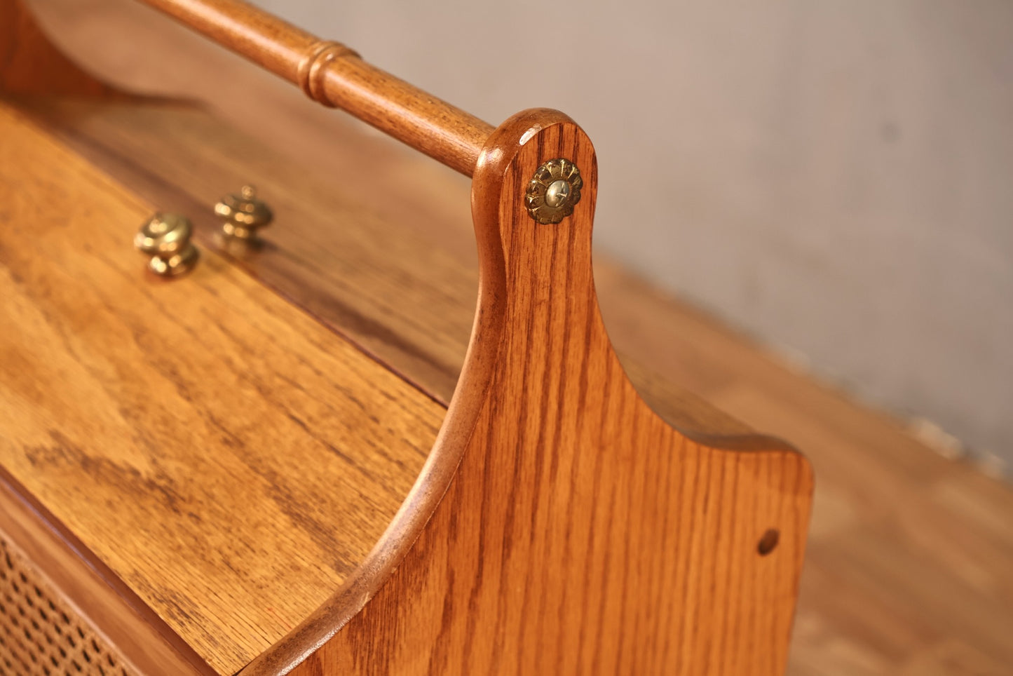 Oak & Cane Magazine Caddy