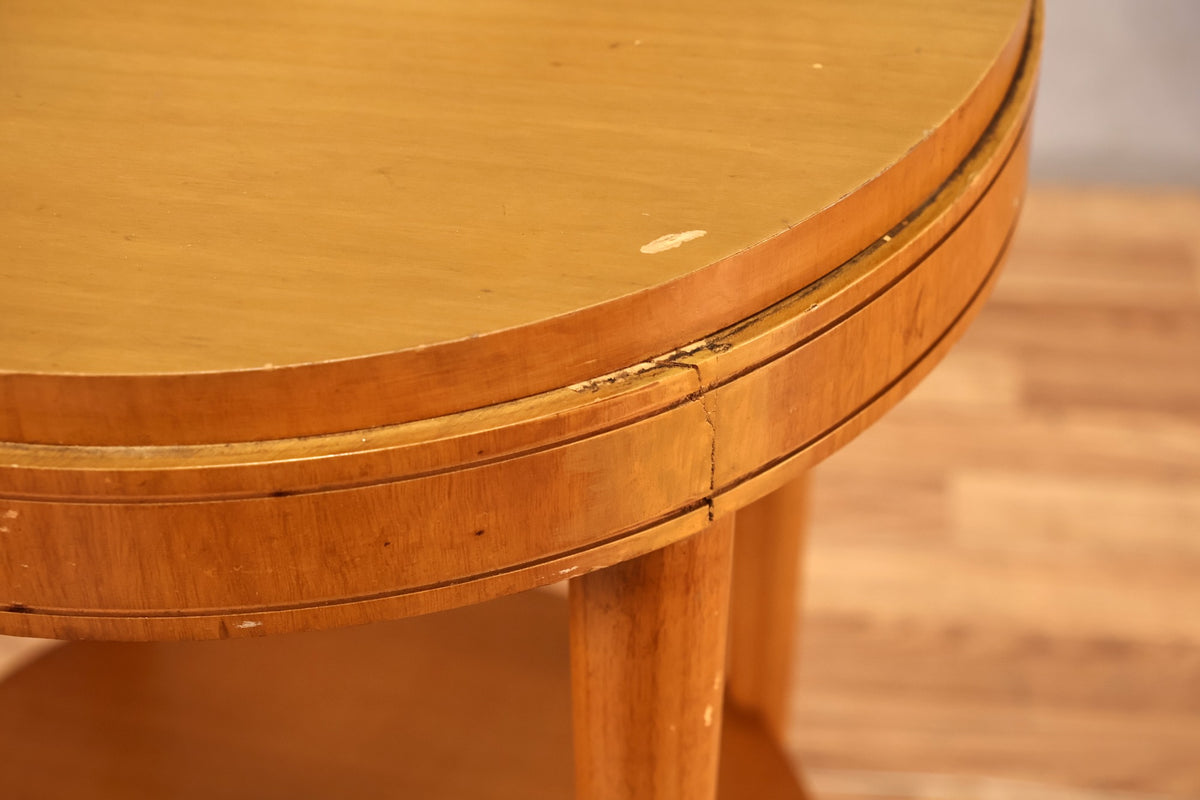 Simple Round 2-Tier Side Table