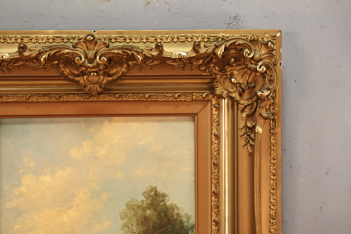 Antique "Peaceful Pasture" Painting