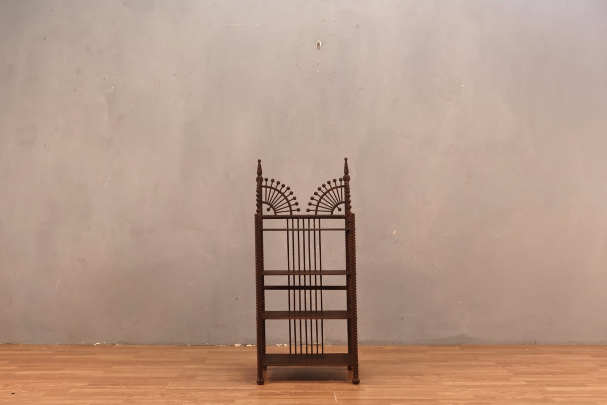 Ornate Arts & Crafts 4-Tier Shelf