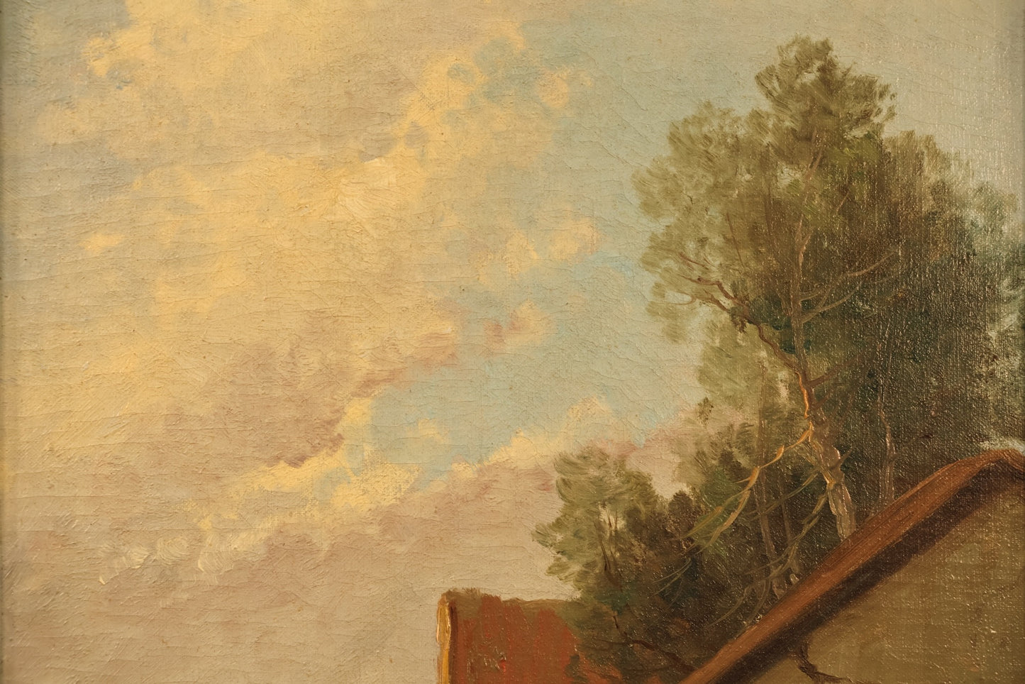 Antique "Peaceful Pasture" Painting