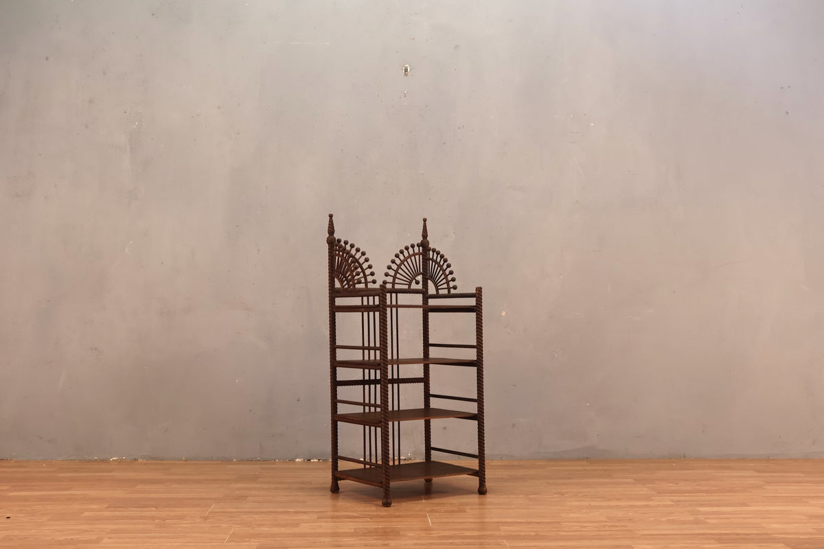Ornate Arts & Crafts 4-Tier Shelf